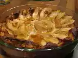 Recette Clafoutis poires, roquefort et noix, sauce au miel