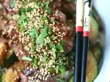 Recette Udon, courgette & magret de canard croustillant à la sauce teriyaki