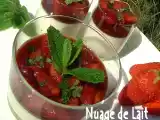 Recette Panna cotta au wasabi et fraises à la creme de vinaigre balsamique