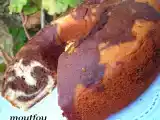 Recette Cake à la pâte d'amande marbré au chocolat