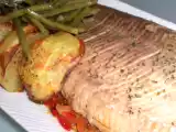 Recette Ma papillotte de saumon farci aux poivrons
