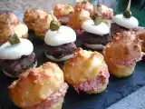 Recette Gougères à la crème de thon et faux burger au babybel