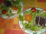 Recette Salade au magret et foie gras tatin