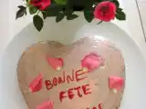 Recette Gâteau coeur à la rose pour la fête des maman
