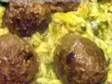 Recette Boulettes de boeuf et risotto de langues d'oiseau aux courgettes