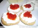 Recette Toasts fromage frais-poivrons confits