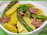 Recette Méli-mélo d'asperges vertes au confit de canard