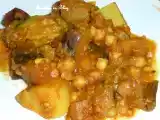Recette Tajine a l'aubergine et aux pois chiches