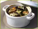 Recette Cocotte d'aubergine et de courgette au saumon et au haddock à la crème d'endive