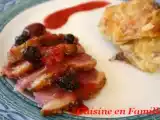Recette Magret de canard aux fruits rouges