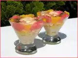 Recette Verrine de crabe et de crevettes au pamplemousse, à l'orange et à l'ananas