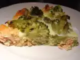 Recette Quiche sans pâte saumon-brocoli.