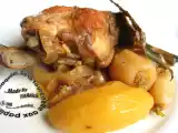 Recette Lapin au cidre, oignons, navets et pommes de terre