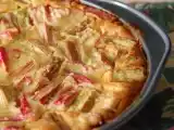 Recette Rhubarbe et sirop d'érable, un clafoutis bien de chez nous, sans gluten
