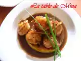 Recette Saint-jacques au pineau des charentes et pamplemousse.