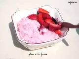 Recette Glace a la fraise au lait concentré