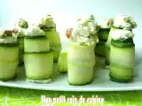 Recette Roulés frais à la courgette et au fromage de chèvre sans lait et sans gluten