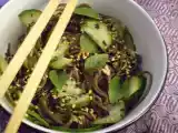 Recette Nouilles soba à ma façon à moi : version concombre et 3 sésames