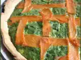 Recette Tarte épinards, courgette, truite fumée et ricotta de guylaine