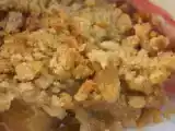 Recette Crumble à la rhubarbe et farine de châtaignes