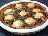 Recette Tarte échalotes confites & asperges vertes...