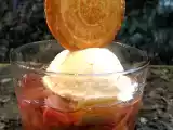 Recette Extraordinaire compote de rhubarbe aux fraises et glace au gingembre confit