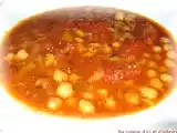 Recette Soupe de tomates aux pois chiches et à l'origan