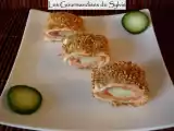 Recette Roulés au saumon, tarama et concombre