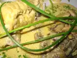 Recette Queue de lotte aux noix de st jacques et sa fricassée de champignons