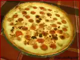 Recette Tarte au fromage, tomates cerises et crevettes