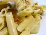 Recette Penne aux champignons, courgettes et sauce curry
