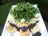 Recette Roquette au tofu, ail et sirop balsamique