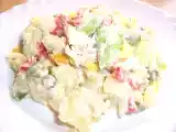 Recette Salade de pommes de terre-avocat-poulet-légumes, sauce citron