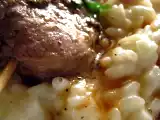 Recette Filet mignon au café, risotto crémeux au jambon fumé de la forêt-noire