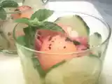 Recette Salade de melon, concombre et jambon cru, en verrine!