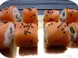 Recette Roulés de saumon fumé au chèvre frais et asperge verte façon sushis