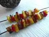 Recette Brochettes de dinde marinées au miel, à l'ananas et au poivron