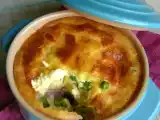 Recette Clafoutis de petits pois, jambon et boursin