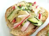 Recette Tartine croquante à l'artichaut, radis & courgette...