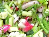 Recette Méli-mélo croquant de saison (asperges, radis, courgettes, oignon...)