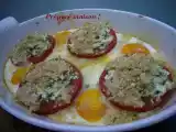 Recette Oeufs au plat et tomates farcies au fromage frais