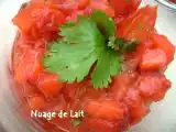 Recette Tartare fraises/tomates à la coriandre