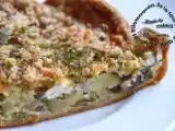 Recette Tarte de courgettes, ail, oignon, échalotte et ciboulette à la fêta