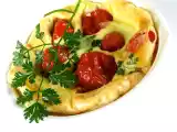 Recette Clafoutis aux tomates cerises, parmesan et huile de basilic vert