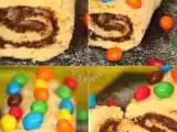 Recette Biscuit roulé au nutella et aux m&m's