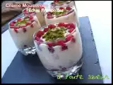 Recette Crème mousseuse pêche-framboises