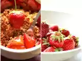 Recette Crumble à la rhubarbe & aux fraises
