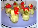Recette Mini-verrines: mousse de pomme au curry et sa mini brochette
