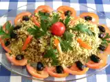 Recette Quinoa gourmand en salade.