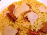 Recette Risotto de coquillettes au chorizo et parmesan de cyril lignac